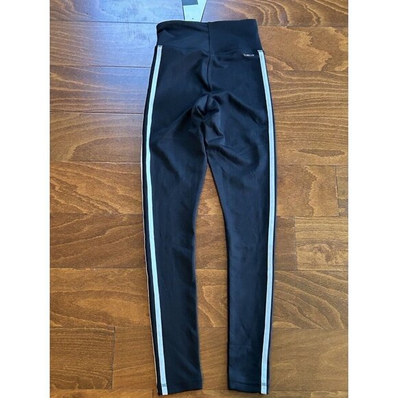 Adidas 3 Stripes Design 2 Move Climate Black Legging Tight DU2040  NWT 2XS (XXS) - Picture 9 of 9
